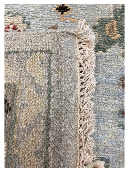 Artisan Tyra Aqua Beige Traditional Knotted Rug - Rugs - Artisan - Atlanta Designer Rugs