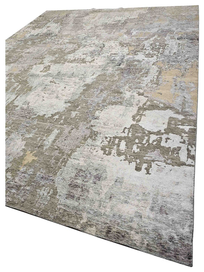 Artisan Tawny  Grey Beige Transitional Knotted Rug