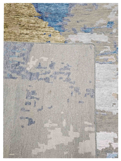 Artisan Tawny  Silver Blue Transitional Knotted Rug