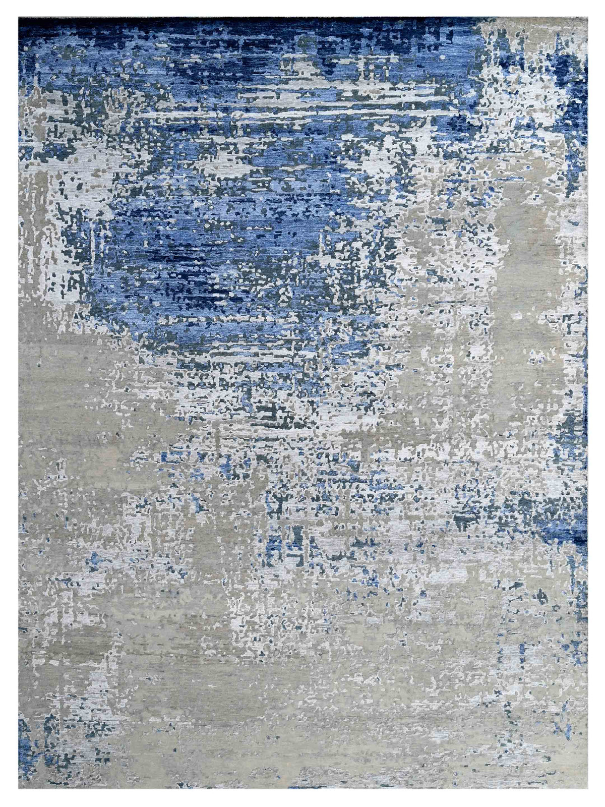 Custom Rugs Blue Artisan Tawny Blue Contemporary Knotted Rug – Atlanta Designer Rugs