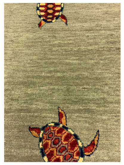 Artisan Lorraine Green Modern Knotted Rug - Rugs - Artisan - Atlanta Designer Rugs