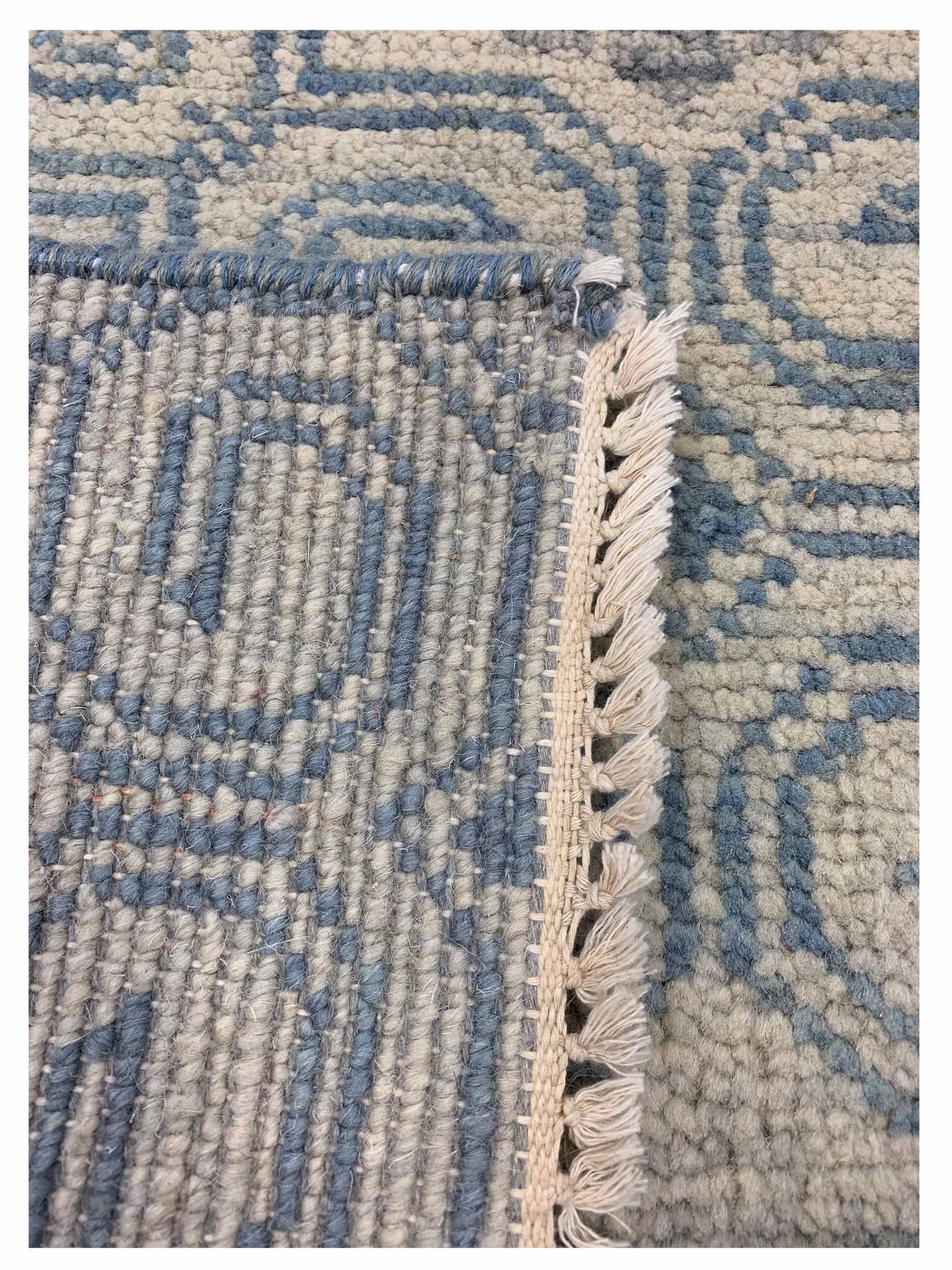 Artisan Amanda  Grey Beige Transitional Knotted Rug