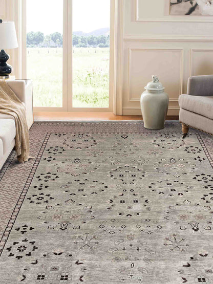 Artisan Uma Lt.Grey Traditional Knotted Rug - Rugs - Artisan - Atlanta Designer Rugs