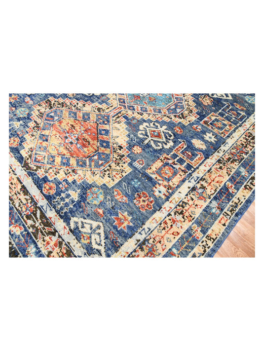 Limited Woodburn WOD-551 NAVY Traditional Knotted Rug