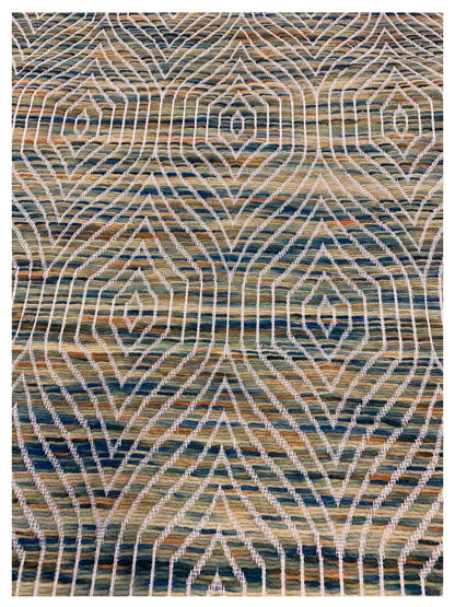 Artisan Talia Blue Multi Modern Woven Rug - Rugs - Artisan - Atlanta Designer Rugs