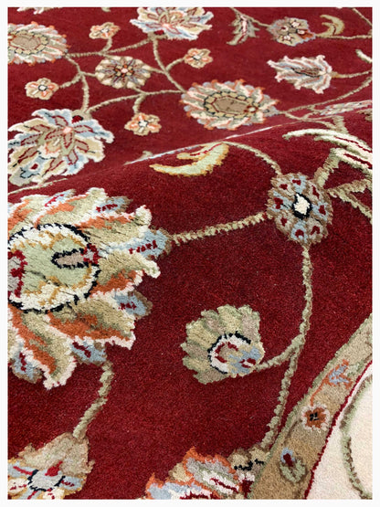 Artisan Winona Red Ivory Traditional Knotted Rug - Rugs - Artisan - Atlanta Designer Rugs