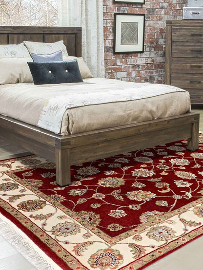 Artisan Winona Red Ivory Traditional Knotted Rug - Rugs - Artisan - Atlanta Designer Rugs
