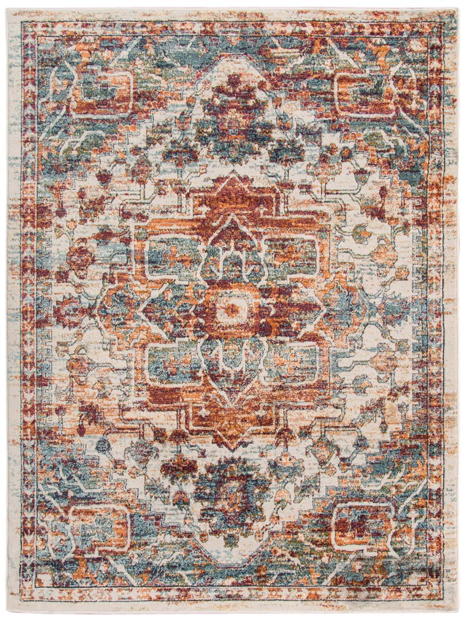 Limited Demi DS-755 Ivory Rust Traditional Machinemade Rug