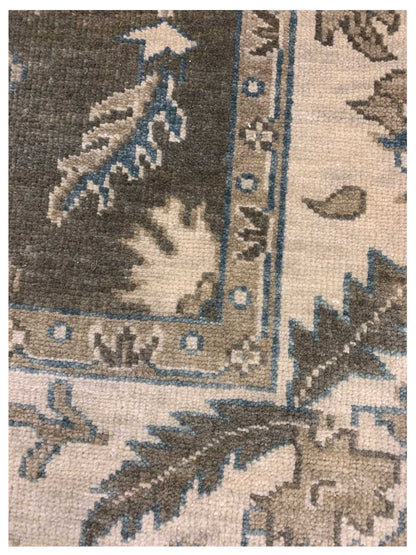 Artisan Cameron Charcoal Ivory Traditional Knotted Rug - Rugs - Artisan - Atlanta Designer Rugs