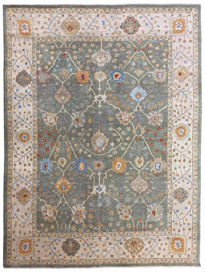 Artisan Julie Green Beige Transitional Knotted Rug - Rugs - Artisan - Atlanta Designer Rugs