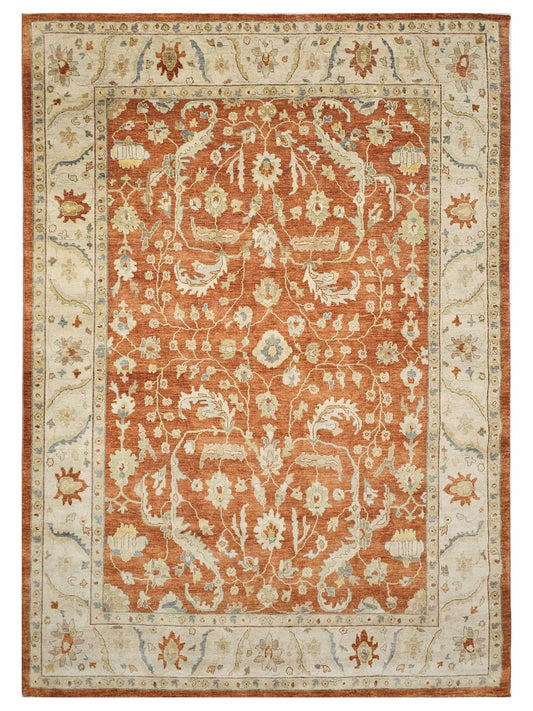 Artisan Julie ZE-480 Rust Traditional Knotted Rug
