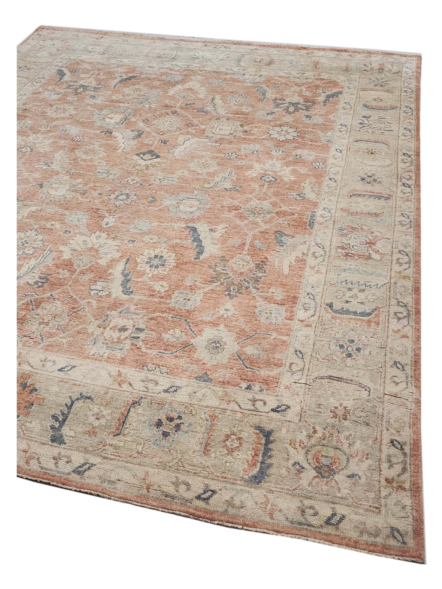 Artisan Julie  Rust Beige Traditional Knotted Rug