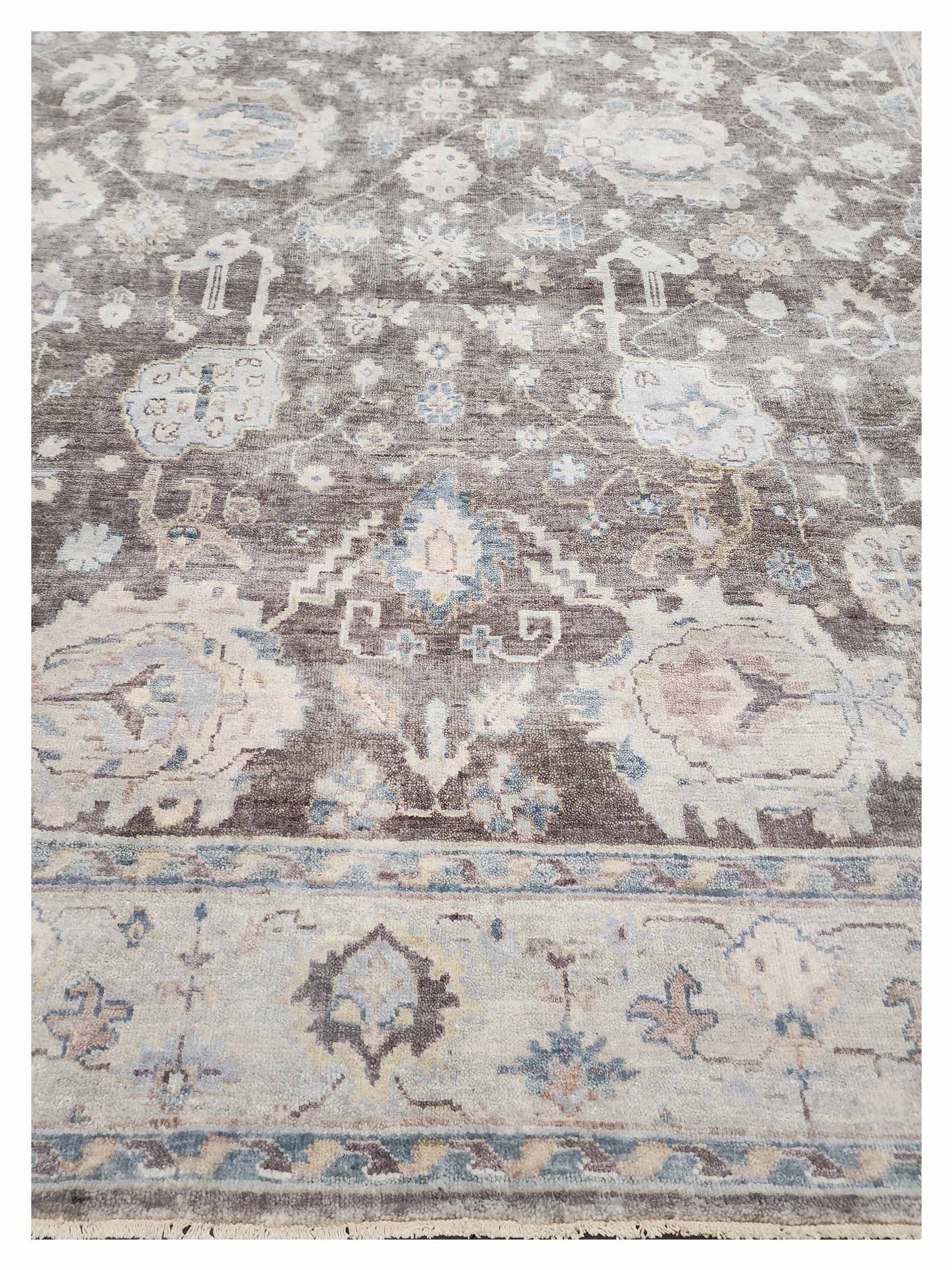 Artisan Julie  Brown Beige Traditional Knotted Rug
