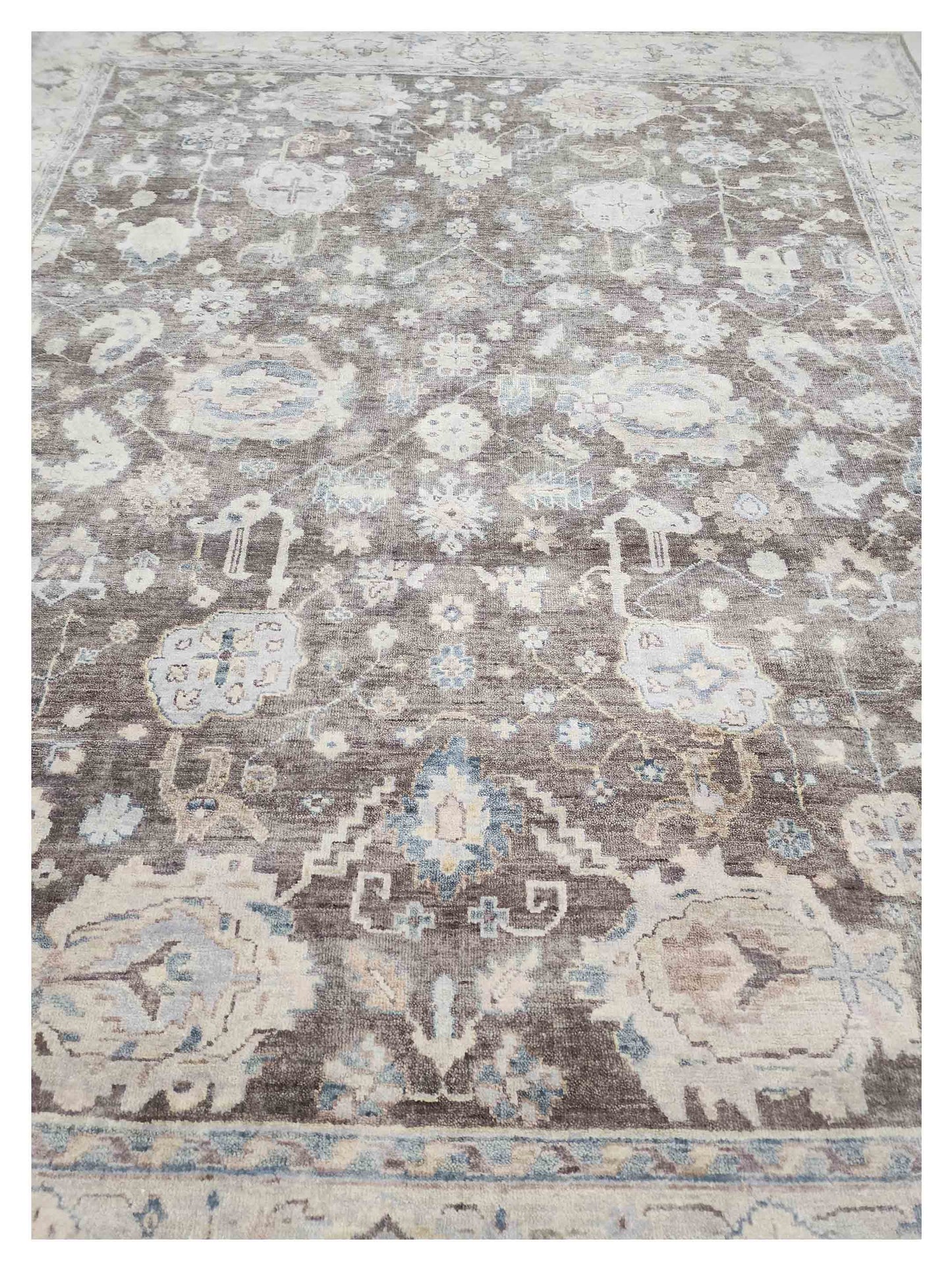 Artisan Julie  Brown Beige Traditional Knotted Rug