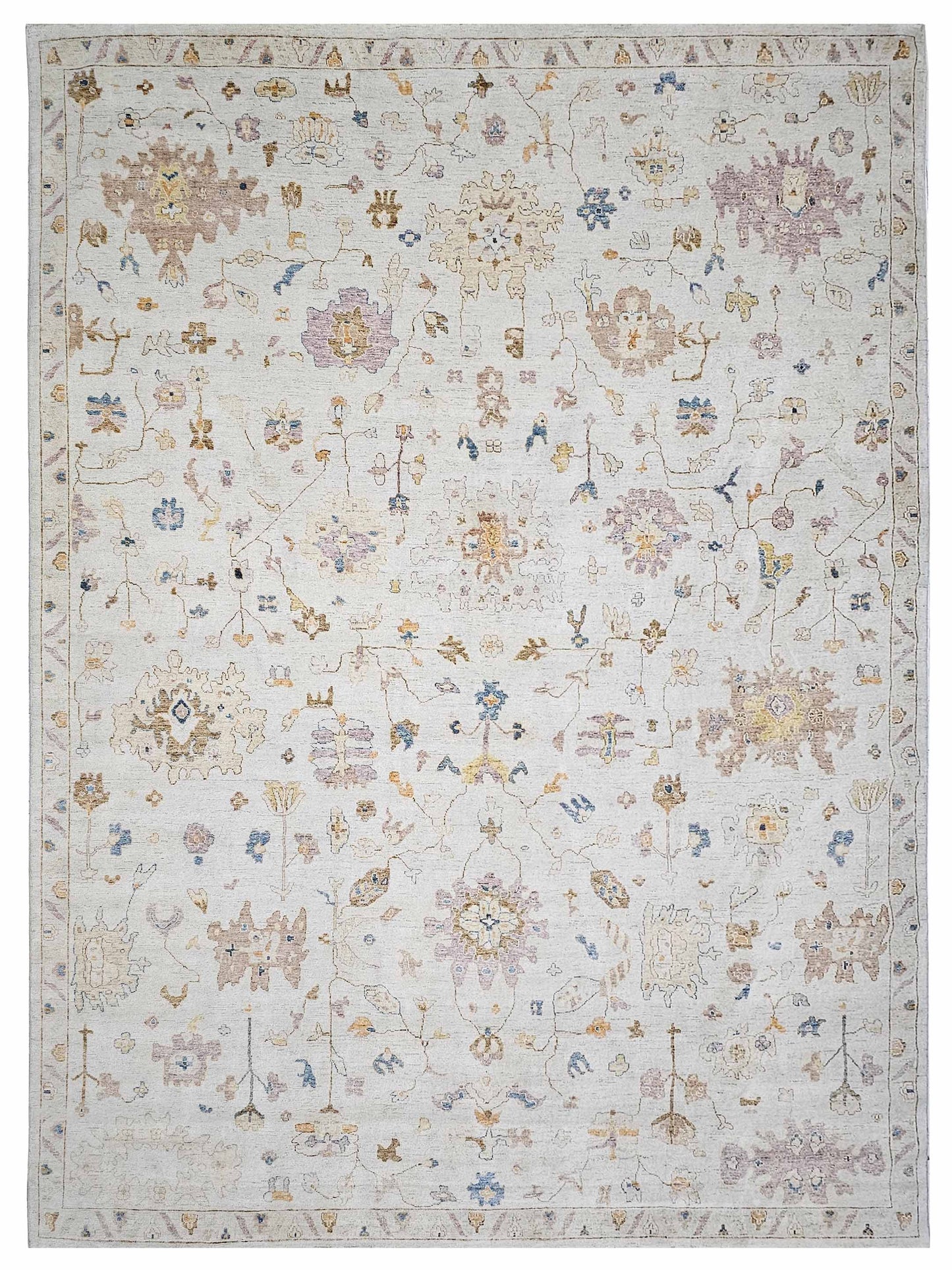 Artisan Julie ZE-400A Olive Green Traditional Knotted Rug