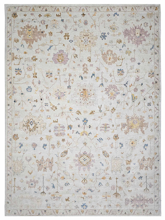 Artisan Julie ZE-400A Olive Green Traditional Knotted Rug