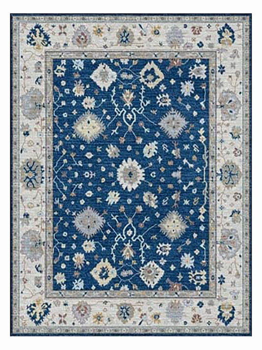 Artisan Julie ZE-992 Navy Traditional Knotted Rug