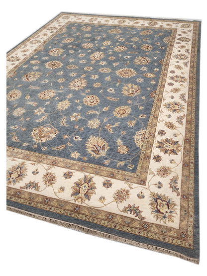 Artisan Zara Grey Beige Traditional Knotted Rug - Rugs - Artisan - Atlanta Designer Rugs