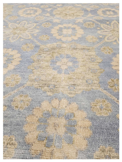 Artisan Zara Lt.Blue Ivory Traditional Knotted Rug - Rugs - Artisan - Atlanta Designer Rugs