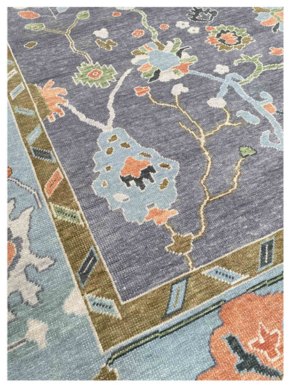 Artisan Blossom  Grey  Traditional Knotted Rug