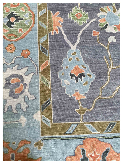 Artisan Blossom  Grey  Traditional Knotted Rug