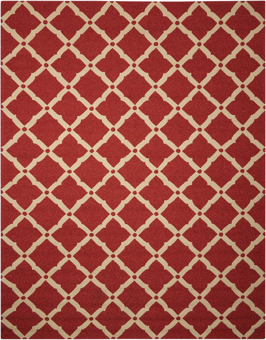 Nourison Home Portico POR01 Red Contemporary Tufted Rug