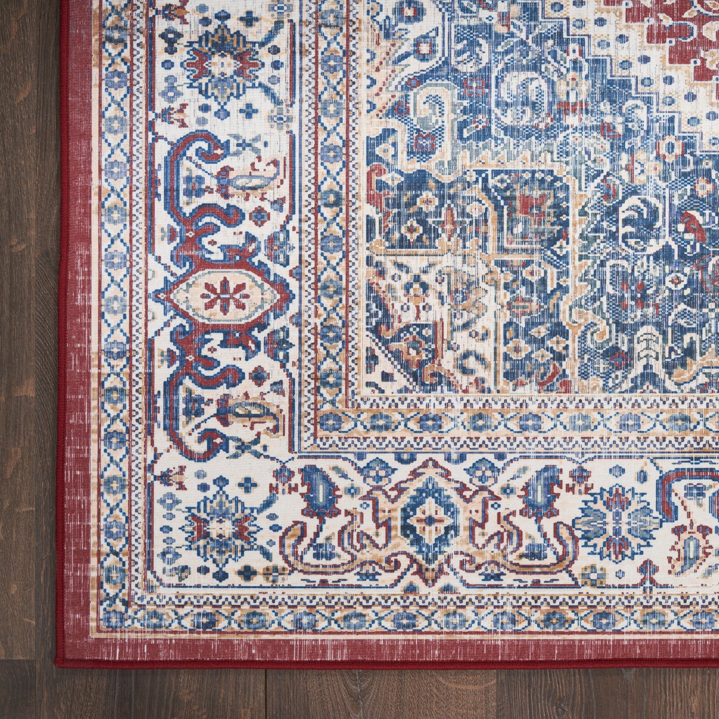 Nourison Home Vintage Home VNH01 Red Blue  Traditional Machinemade Rug