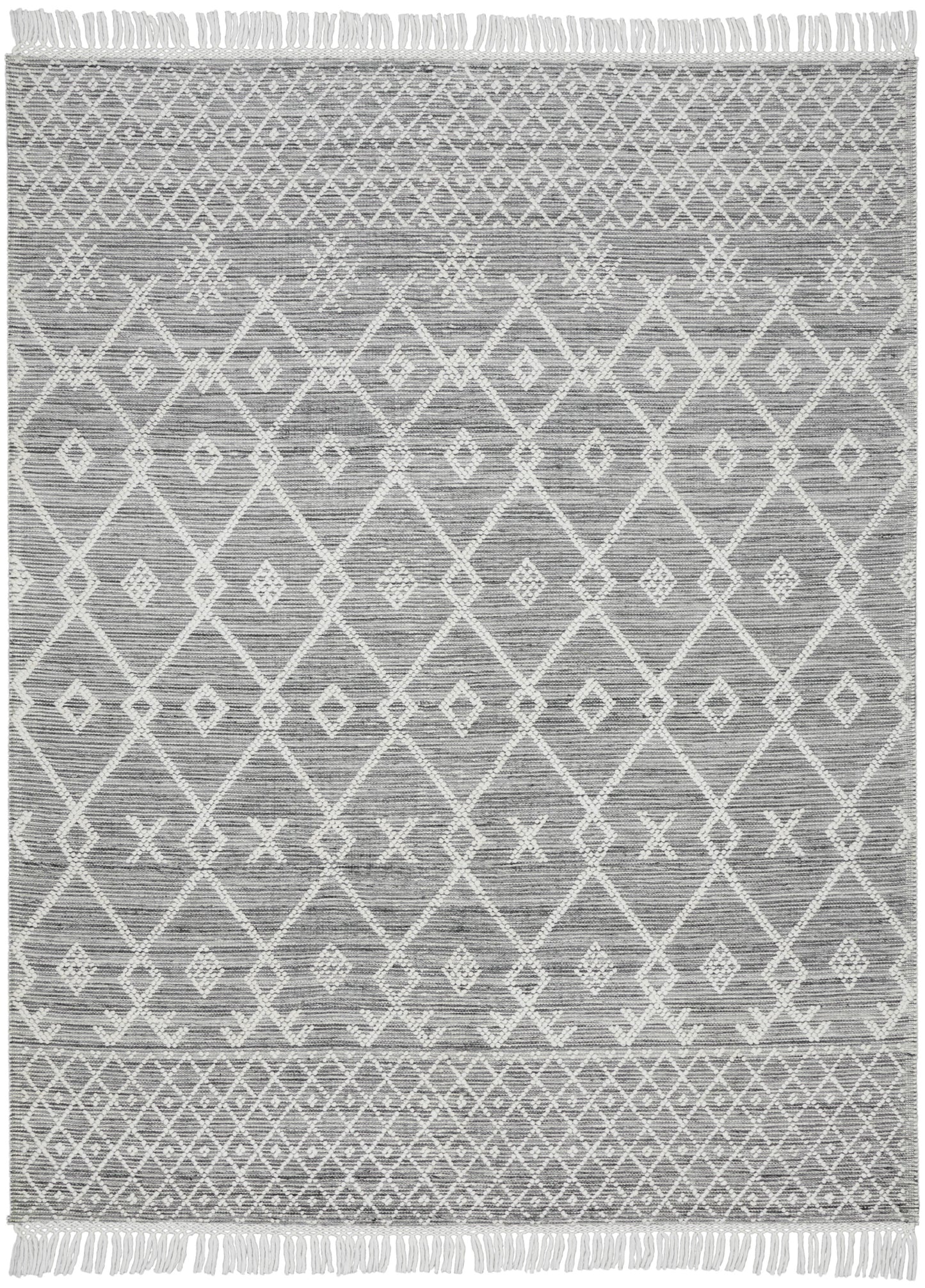 Nicole Curtis Series 3 SR302 Grey Ivory  Contemporary Woven Rug