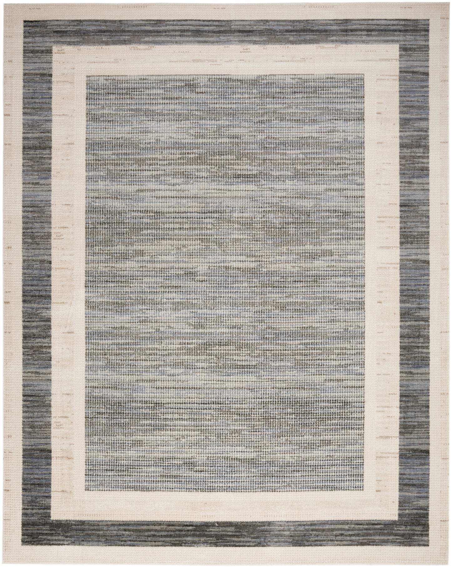 Nourison Home Serenity Home SRH07 Grey Ivory  Contemporary Woven Rug