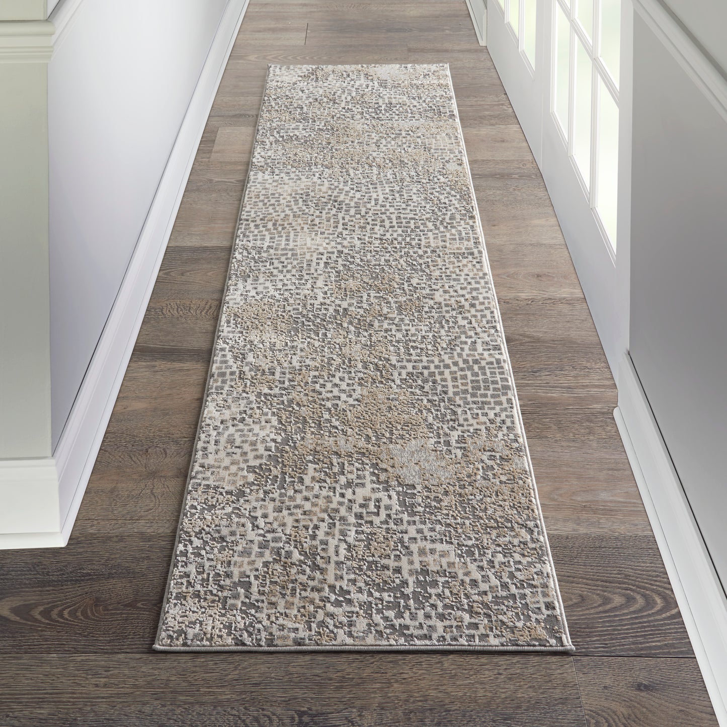 Michael Amini MA90 Uptown UPT02 Beige Grey  Contemporary Machinemade Rug