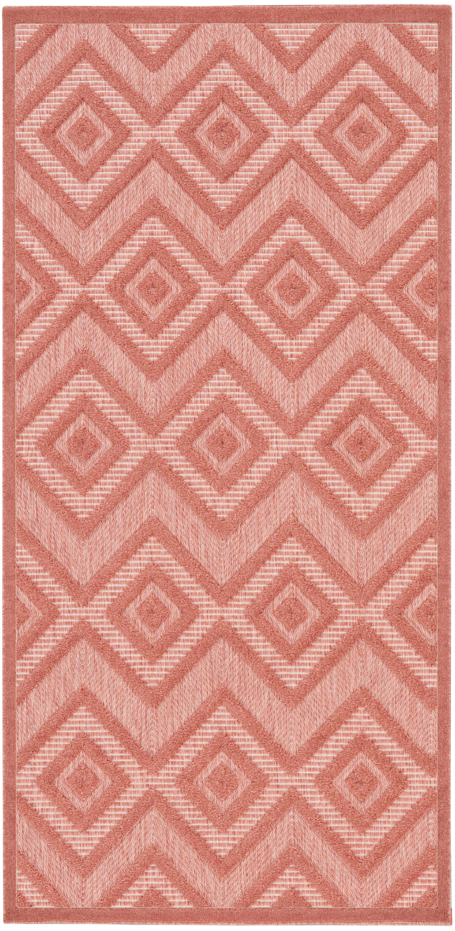Nourison Home Versatile NRV01 Coral Orange Contemporary Flat Weave Rug