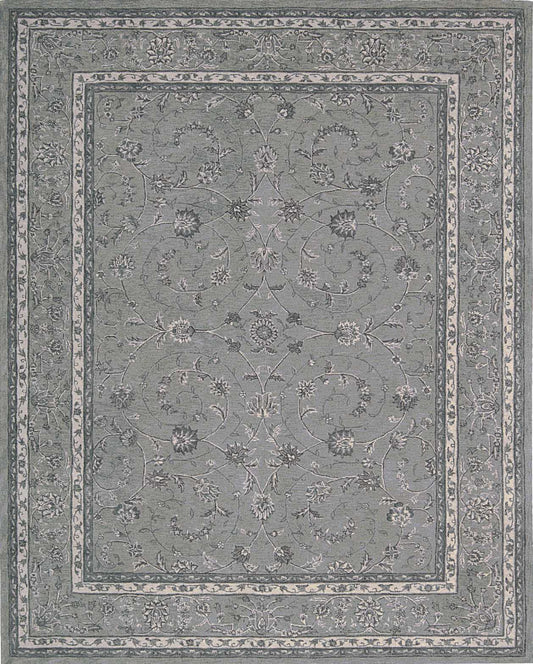 Nourison Home Heritage Hall HE29 Steel  Traditional Tufted Rug