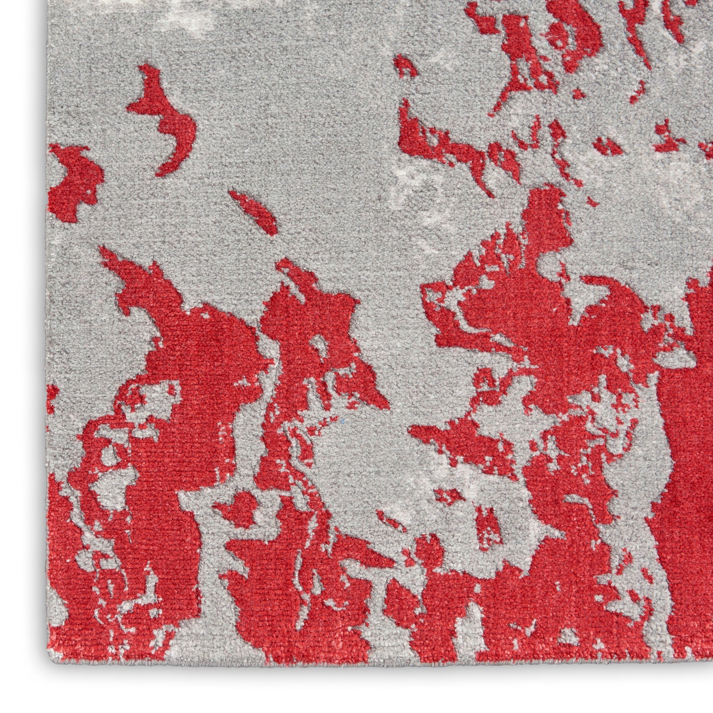 Nourison Home Twilight TWI21 Grey Red  Contemporary Loom Rug