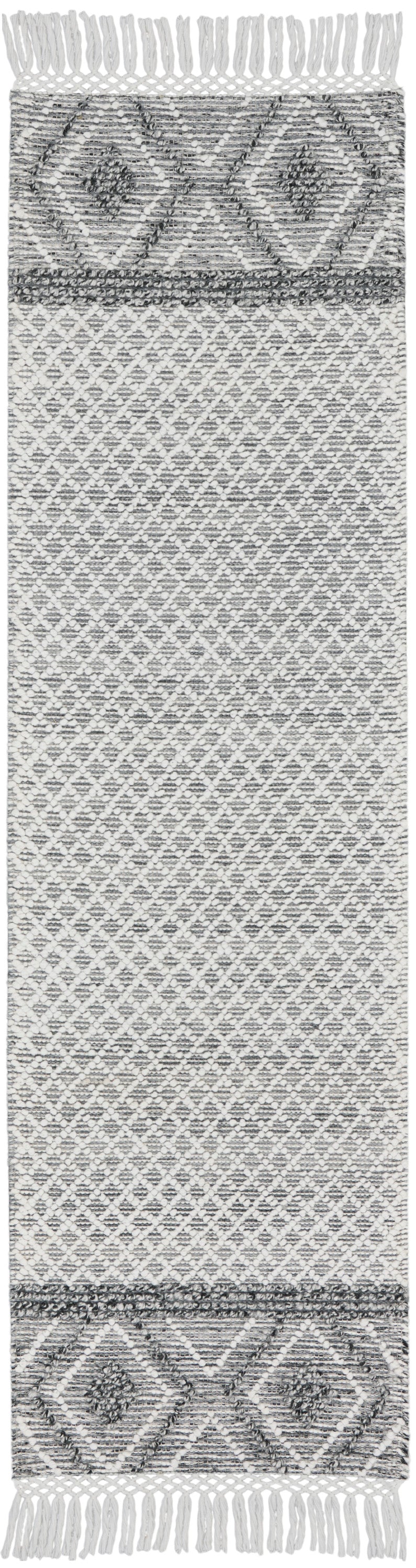 Nicole Curtis Series 3 SR303 Grey Ivory  Contemporary Woven Rug