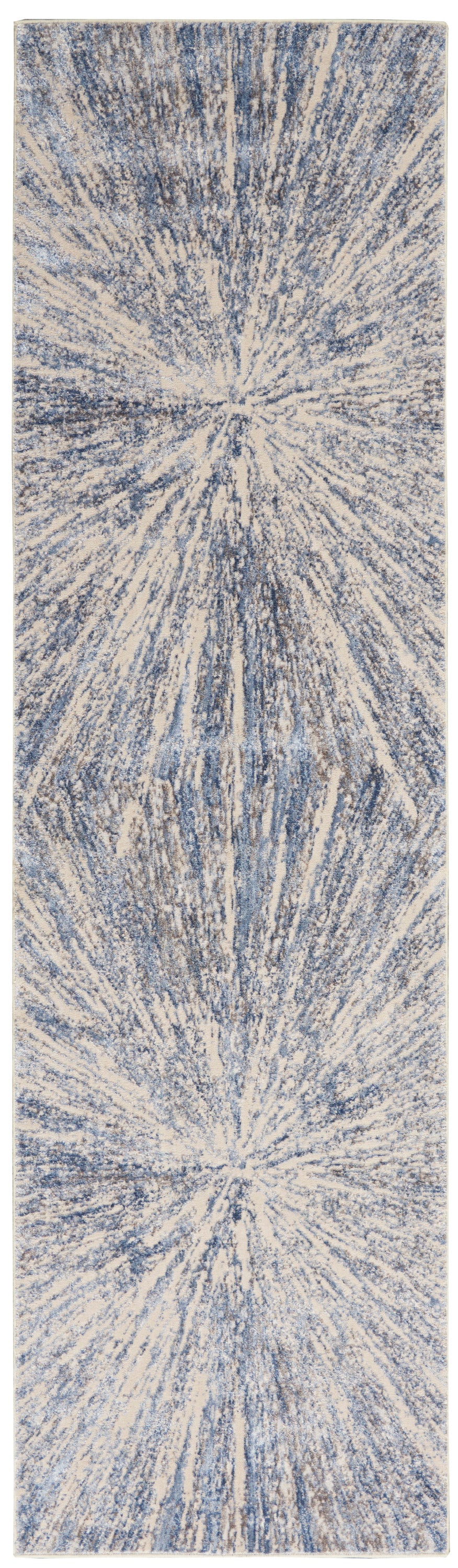 Nourison Home Silky Textures SLY05 Blue Grey Contemporary Machinemade Rug