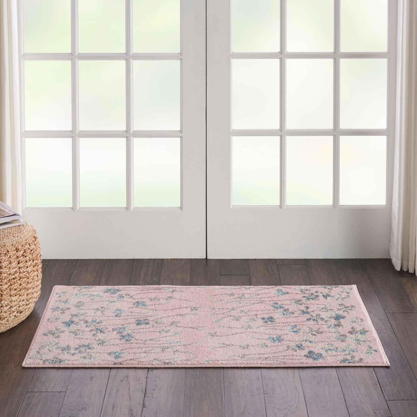 Nourison Home Tranquil TRA04 Pink  Contemporary Machinemade Rug