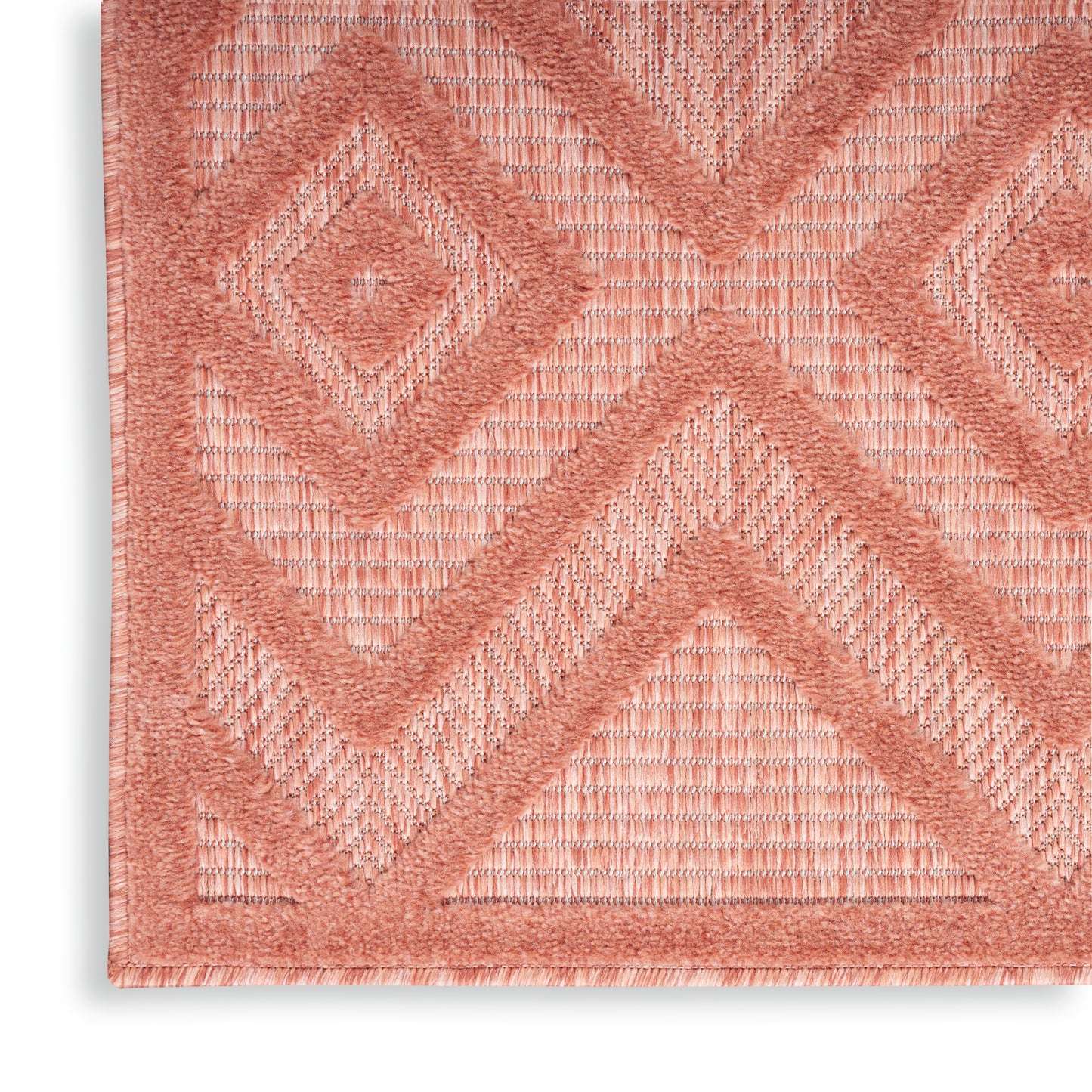 Nourison Home Versatile NRV01 Coral Orange  Contemporary Flat Weave Rug