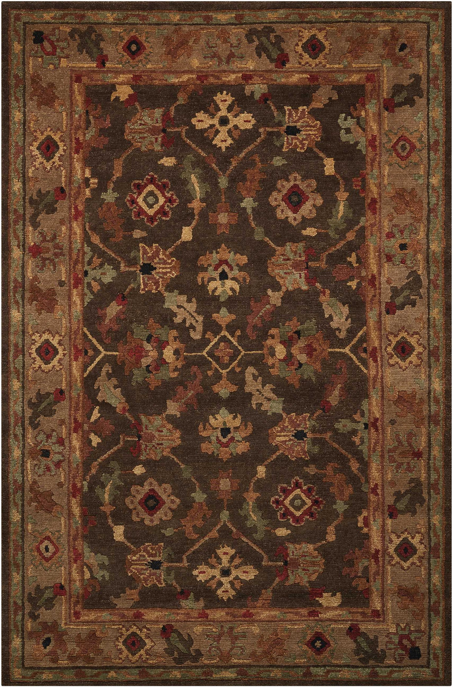 Nourison Home Tahoe TA10 Espresso  Traditional Knotted Rug