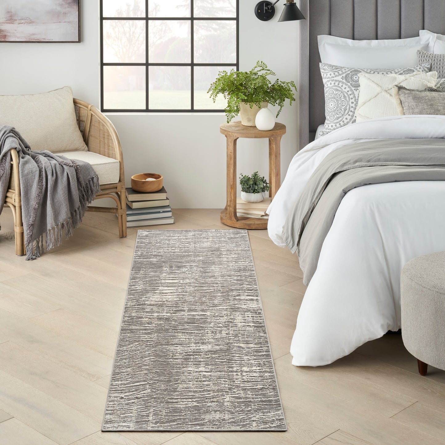 Nourison Home Sustainable Trends SUT01 Ivory Grey  Contemporary Machinemade Rug