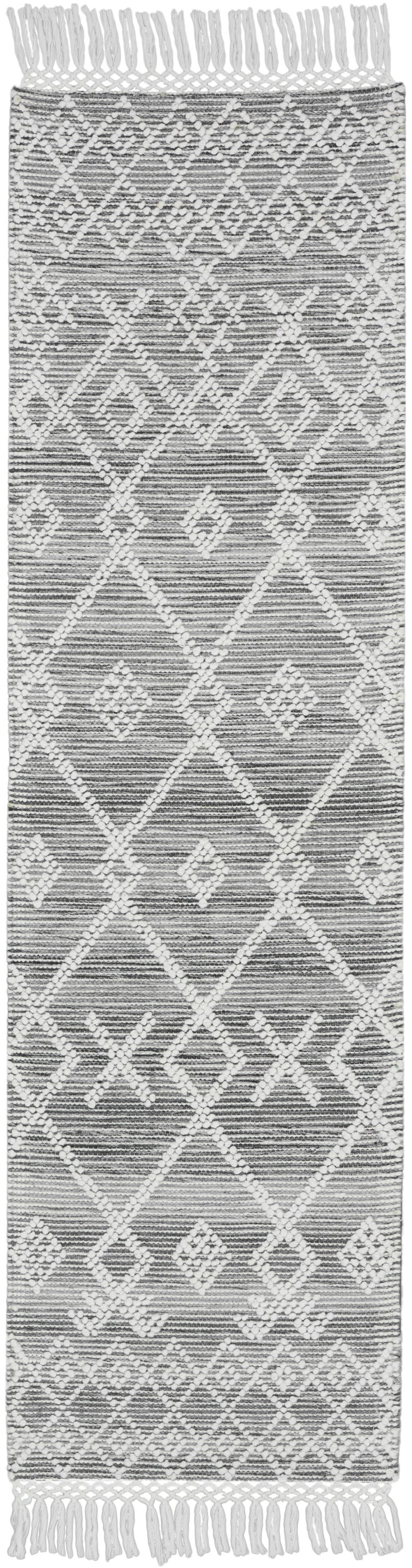 Nicole Curtis Series 3 SR302 Grey Ivory  Contemporary Woven Rug