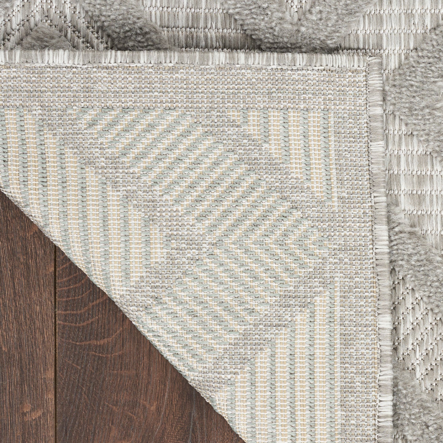 Nourison Home Versatile NRV01 Silver Grey  Contemporary Flat Weave Rug