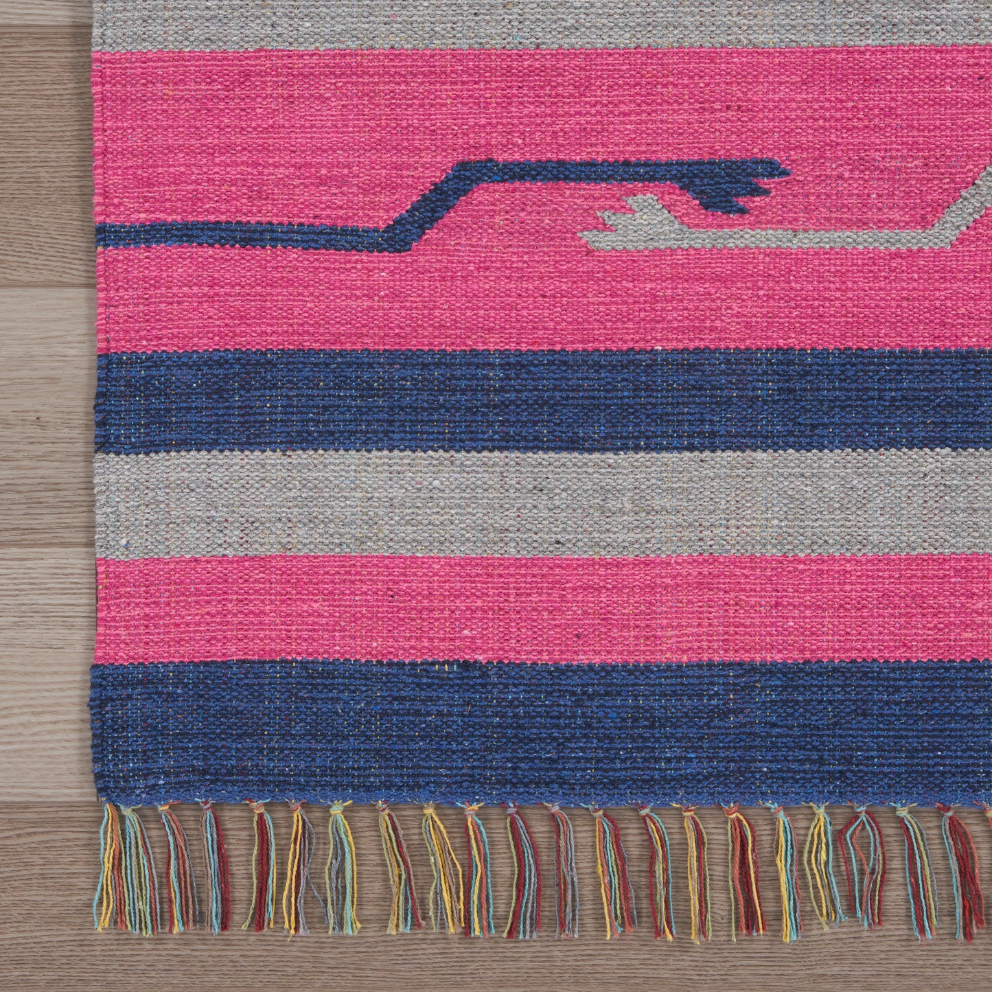 Nourison Home Baja BAJ01 Pink Blue  Transitional Woven Rug