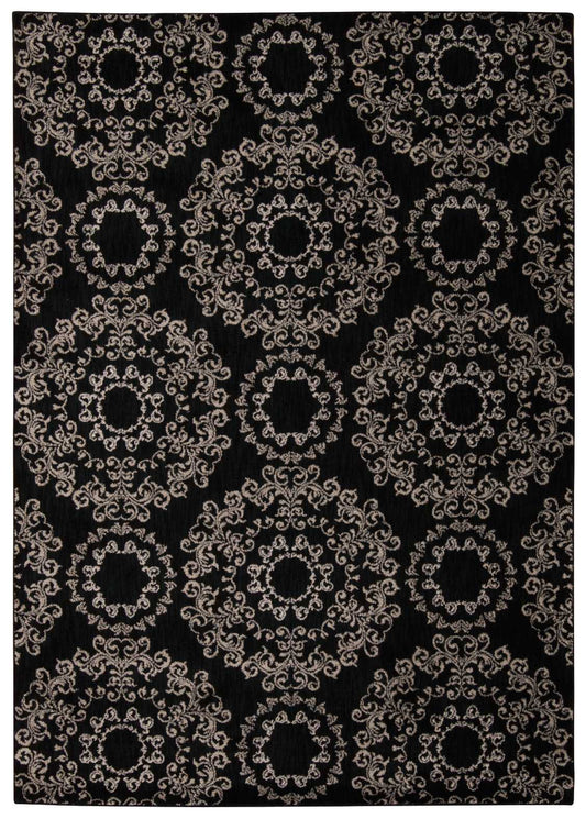 Nourison Home Tranquility TNQ03 Black Transitional Machinemade Rug