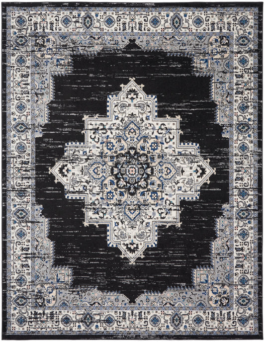 Nourison Home Passion PSN03 Black Ivory  Transitional Machinemade Rug