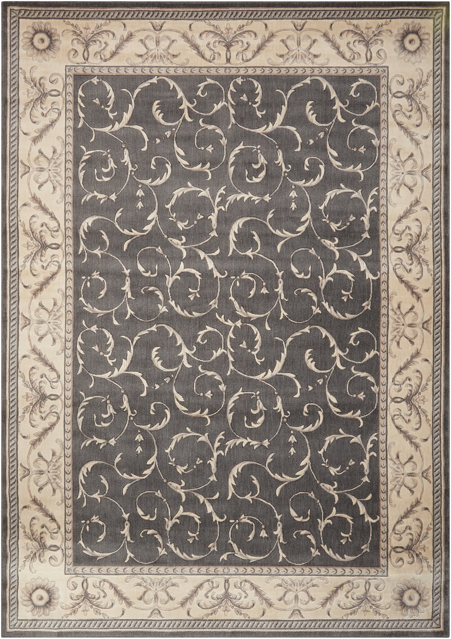 Nourison Home Somerset ST02 Charcoal  Traditional Machinemade Rug