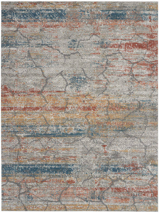 Nourison Home Rustic Textures RUS11 Multicolor  Contemporary Machinemade Rug