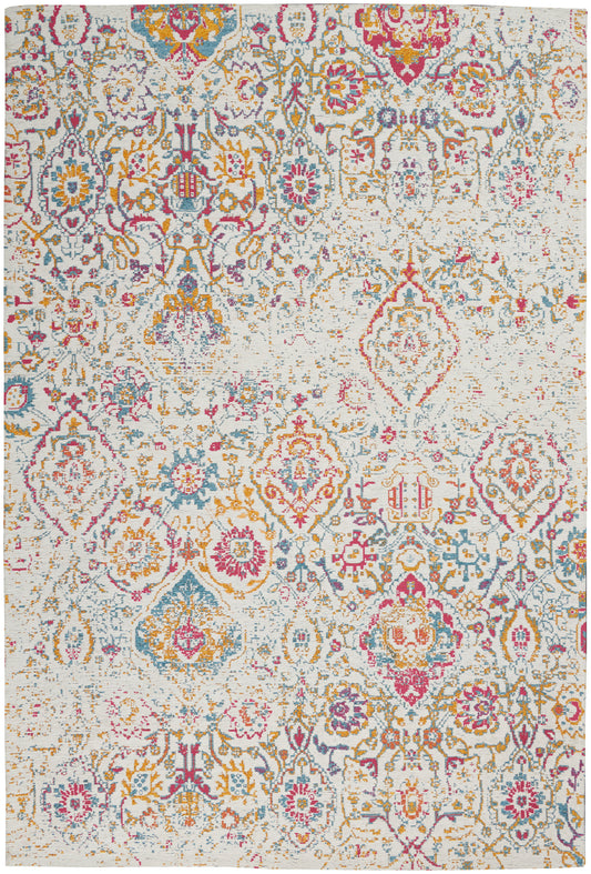 Nourison Home Damask DAS06 Multicolor  Transitional Machinemade Rug