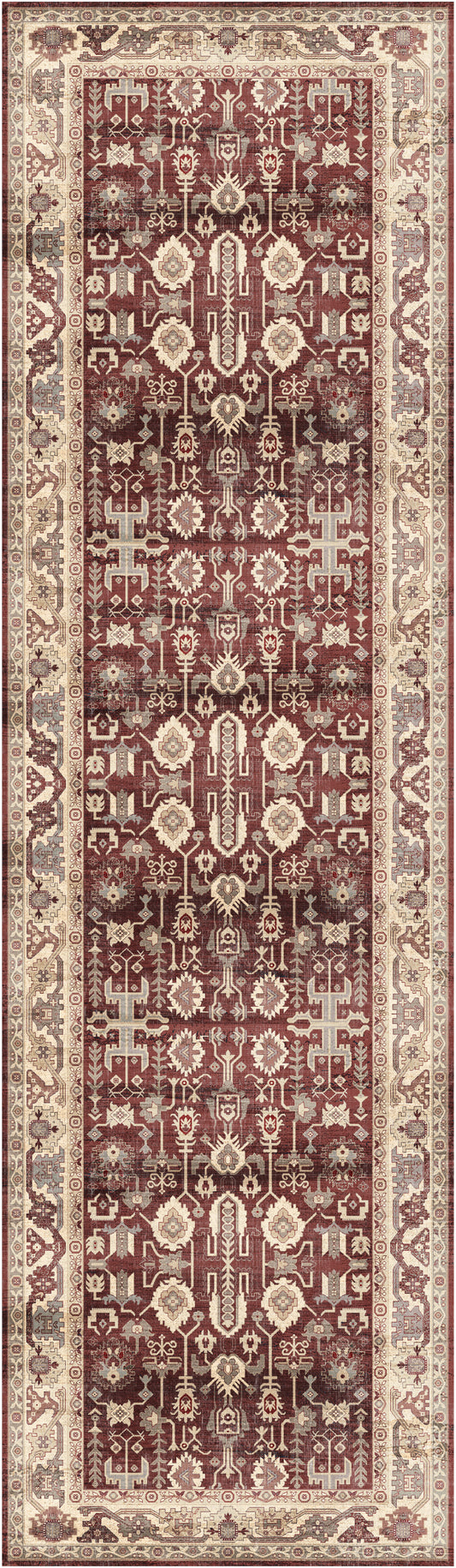 Nourison Home Vintage Home VNH02 Red Traditional Machinemade Rug