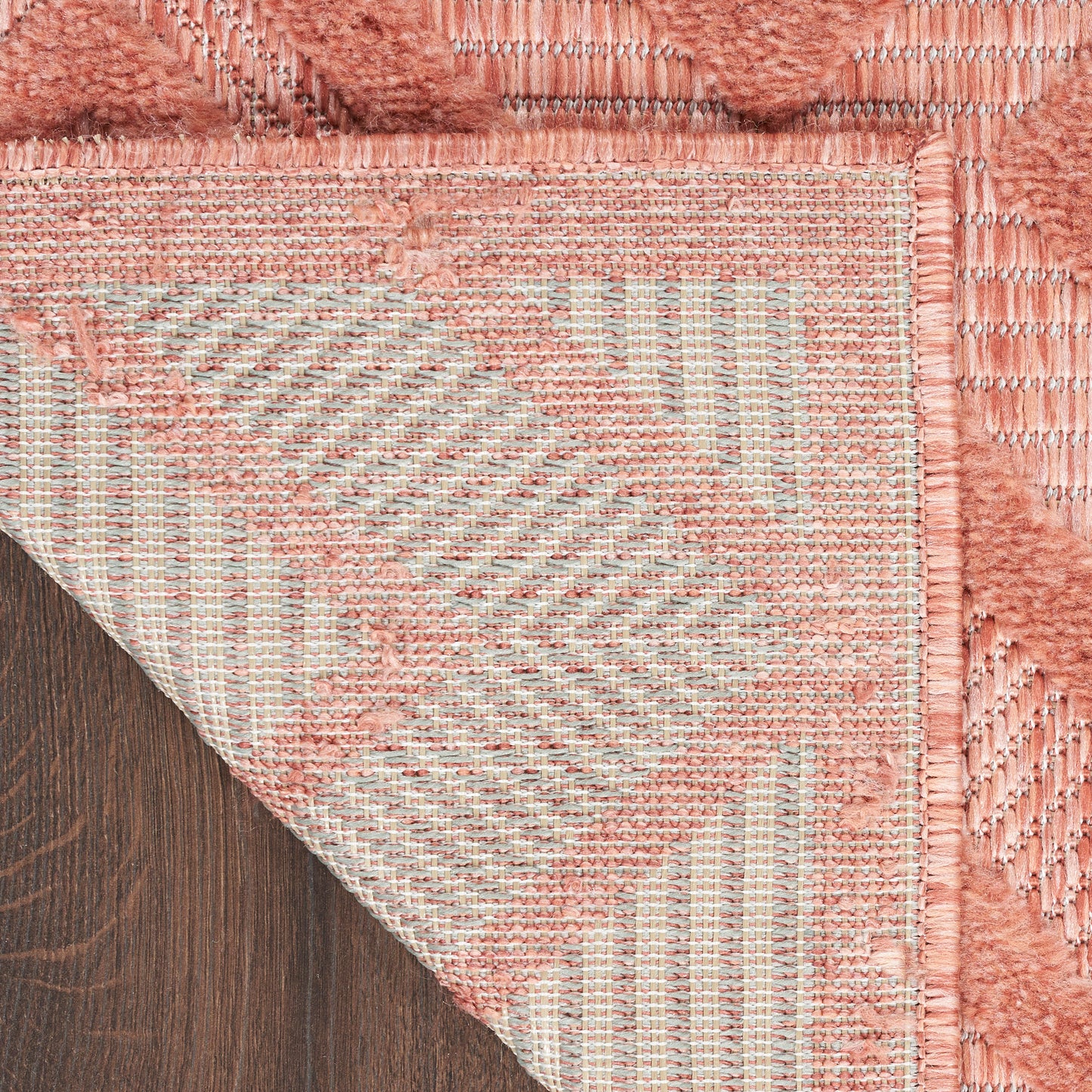 Nourison Home Versatile NRV01 Coral Orange  Contemporary Flat Weave Rug