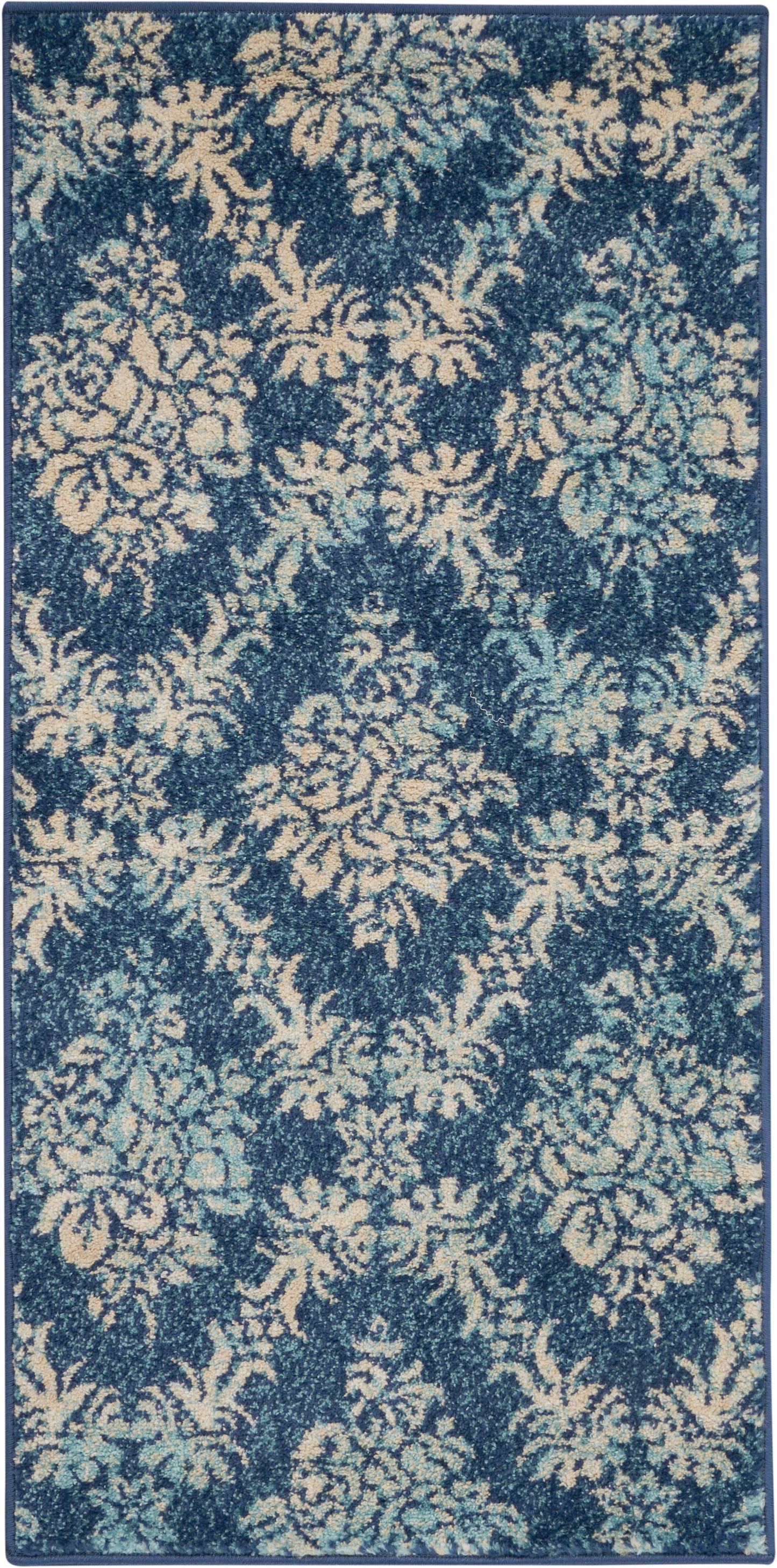 Nourison Home Tranquil TRA09 Navy Light Blue Transitional Machinemade Rug